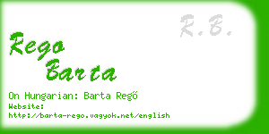 rego barta business card